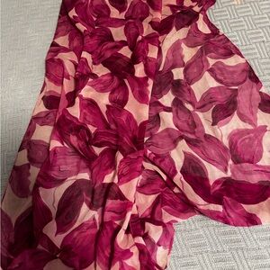 Floral Sheer Pink Scarf